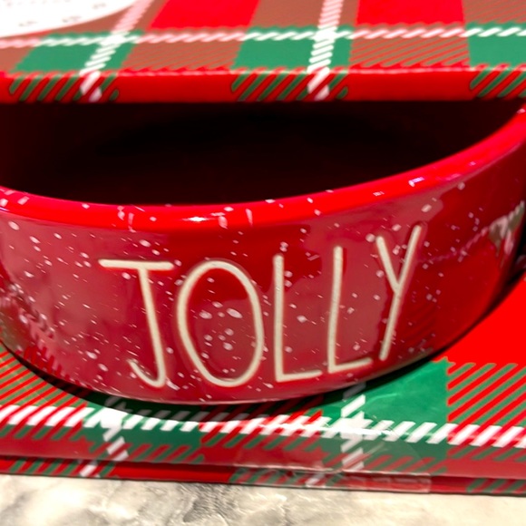 🐾NIB/Rae Dunn Holiday pet bowl set. JOLLY & JOY 4” bowls for cats/small dogs - Picture 5 of 7